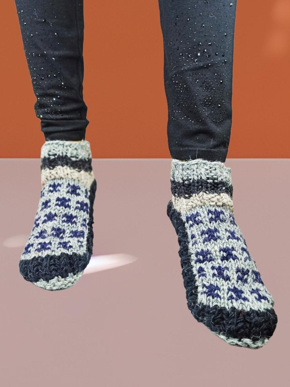 Hand Knitted Socks | Yak Wool Socks | Fleece Socks