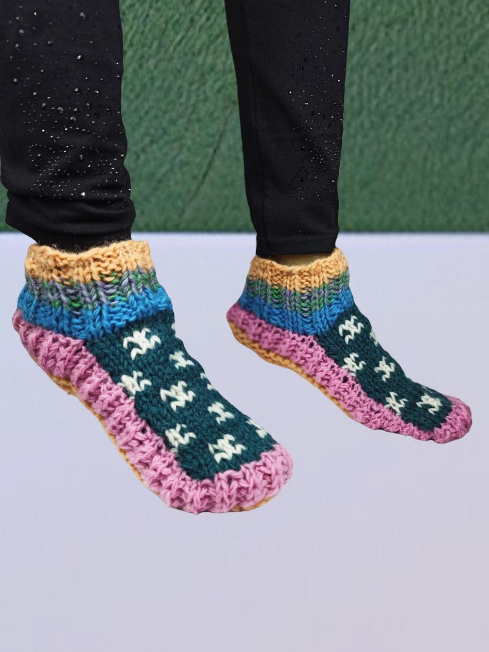 Hand Knitted Socks | Yak Wool Socks | Fleece Socks