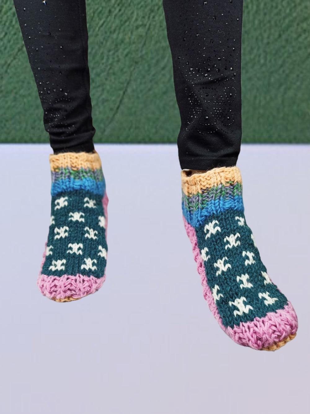 Hand Knitted Socks | Yak Wool Socks | Fleece Socks