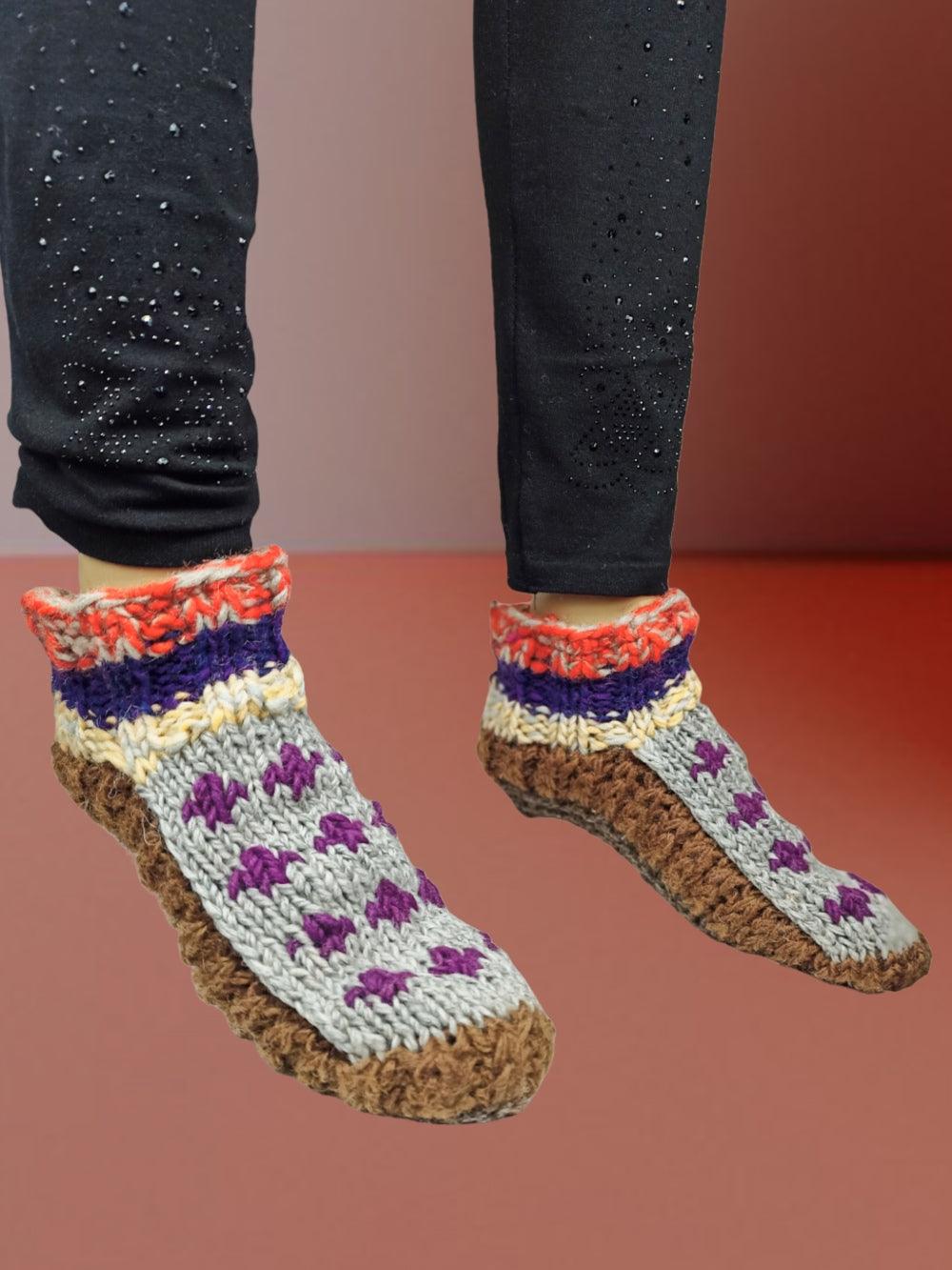 Hand Knitted Socks | Yak Wool Socks | Fleece Socks