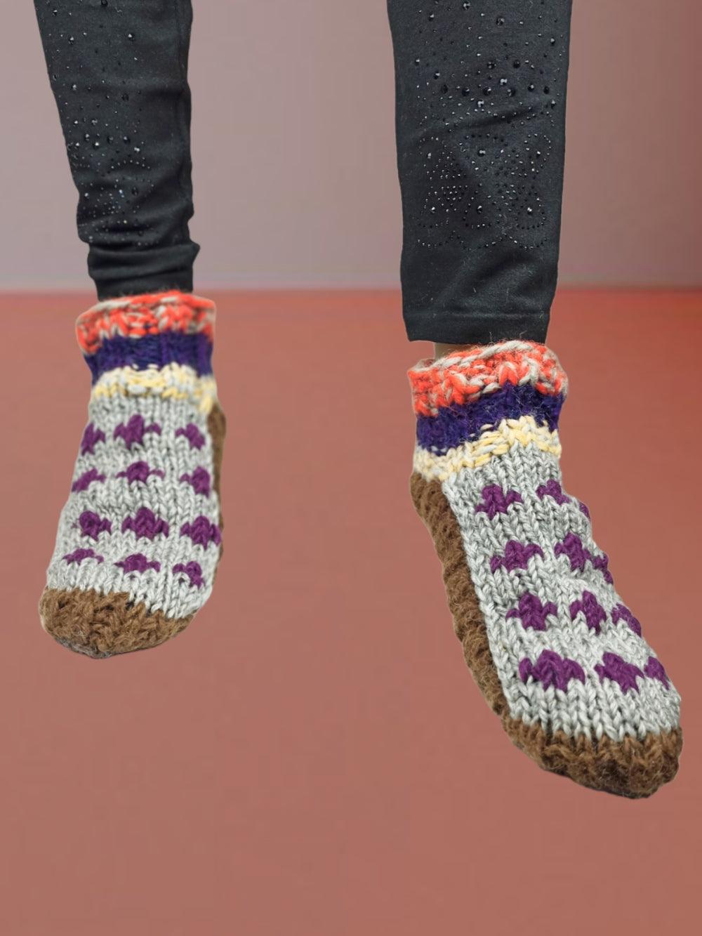 Hand Knitted Socks | Yak Wool Socks | Fleece Socks