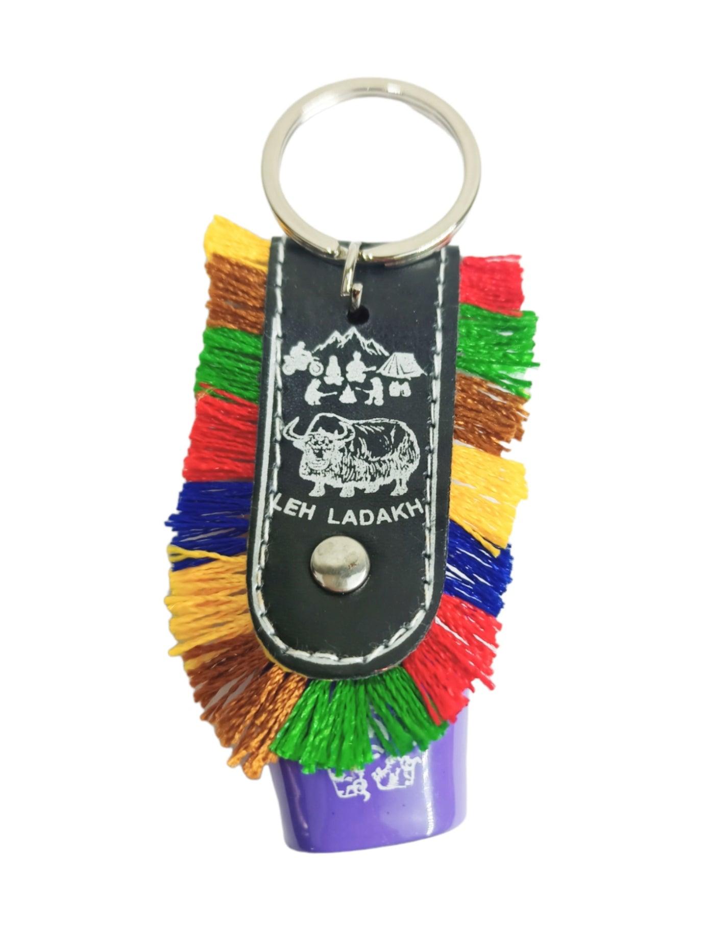 Swiss Cow Lucky Bell Keychain | Julley keychain | Ladakh Souvenirs - ZANSKAR ARTS