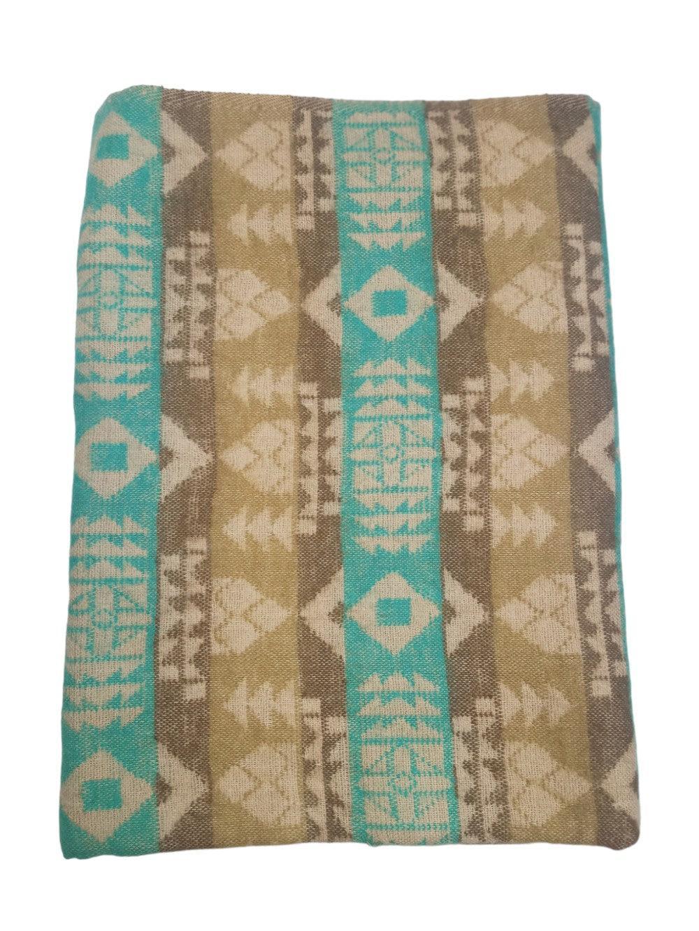 Tibet Yak Wool Shawl | Blanket Size | Multicolour - ZANSKAR ARTS