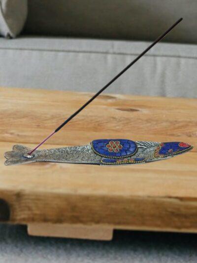 White Metal Incense | Agarbatti Catcher | Incense Holder - ZANSKAR ARTS