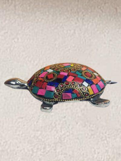 White Metal Tortoise Stone Work Tortoise Home Decor