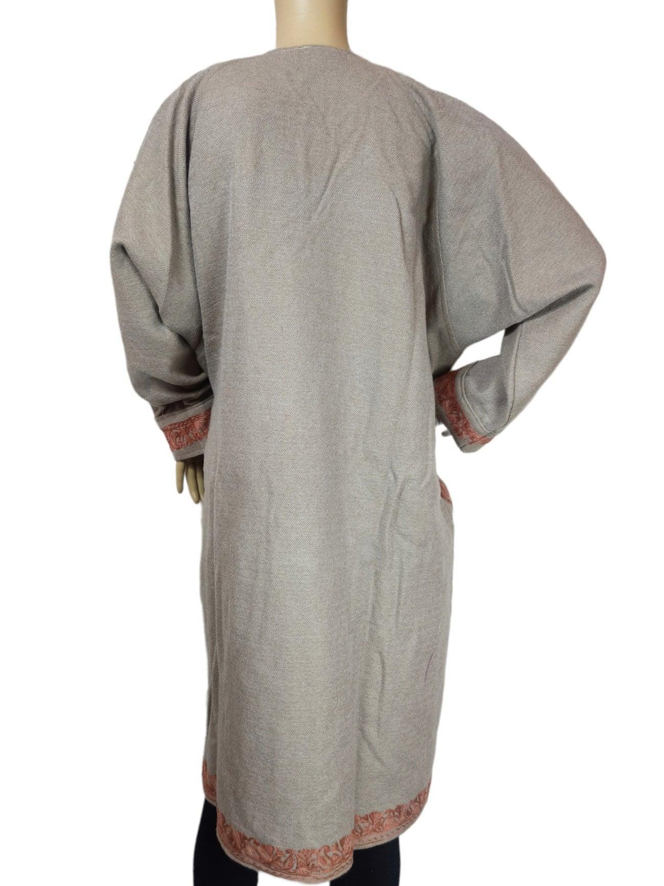 Women Yak Wool Faran (Phiran) | XXL Cream | V Neck - ZANSKAR ARTS