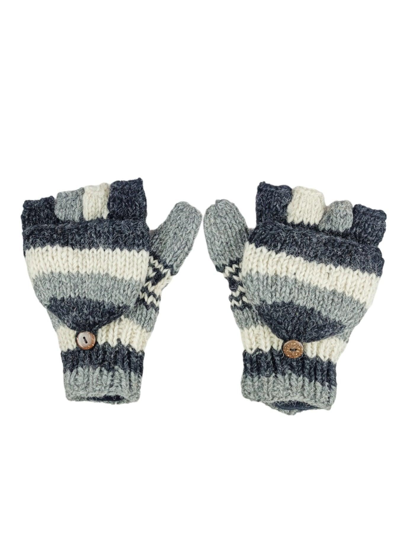 Woolen Fingerless Gloves Mittens Hand Kitted Gloves