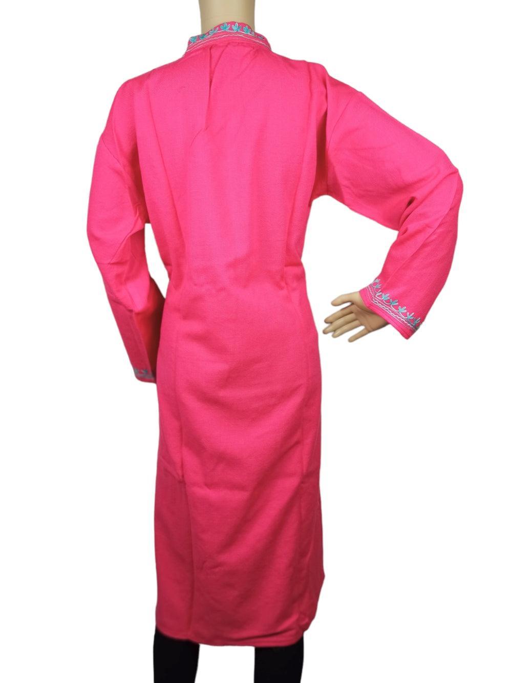 Woolen Long Kurties | V-Neck Coller - ZANSKAR ARTS