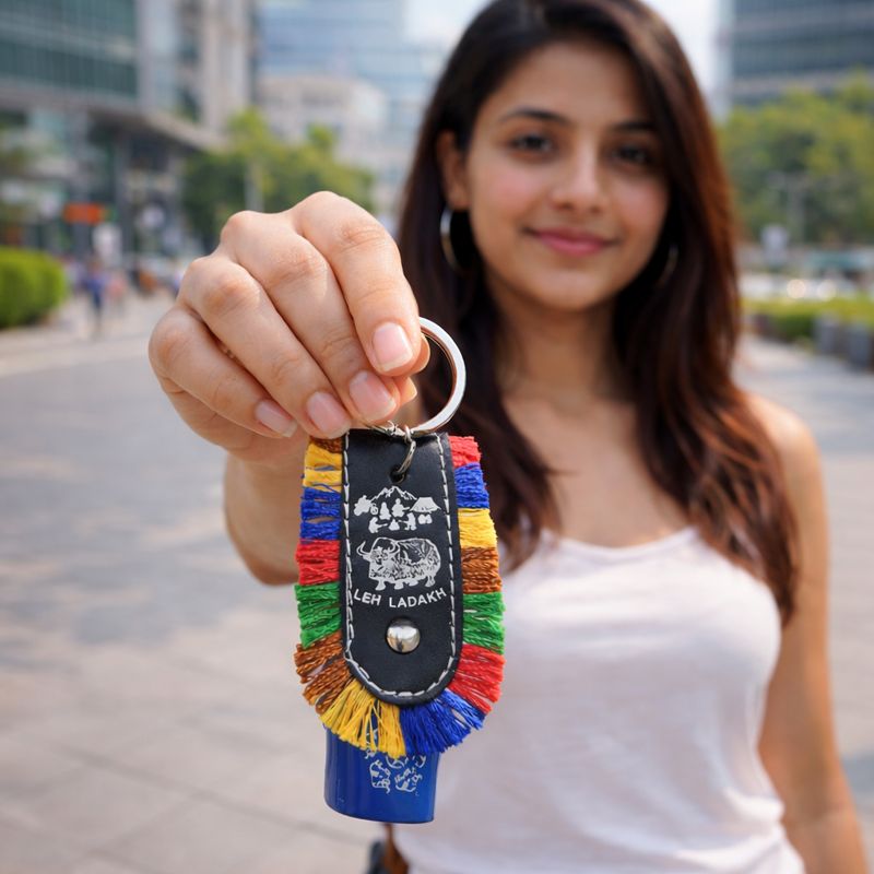 Swiss Cow Lucky Bell Keychain |  Julley keychain | Ladakh Souvenirs