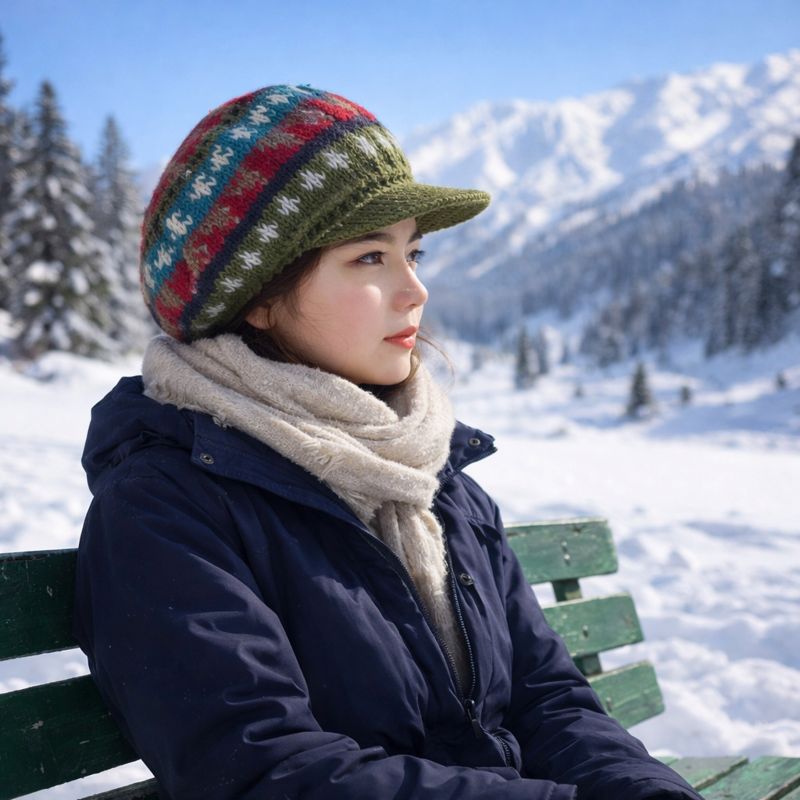 Woolen Sun Shade  Cap  | Handwoven | Fleece inside