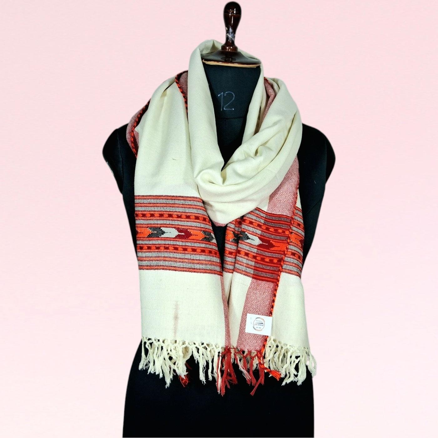 Yak Wool Stoles | Cream colour | Handwoven