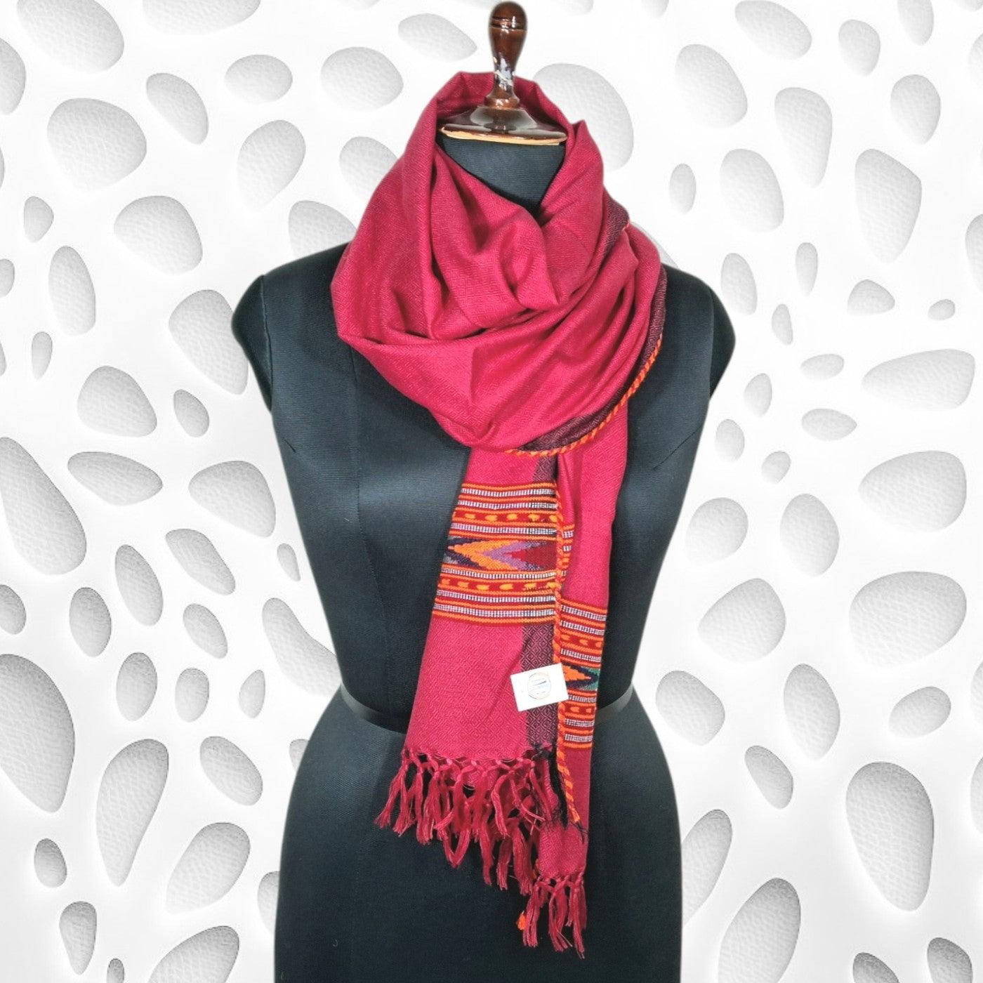 Yak Wool Stoles | Hot Pink colour | Handwoven