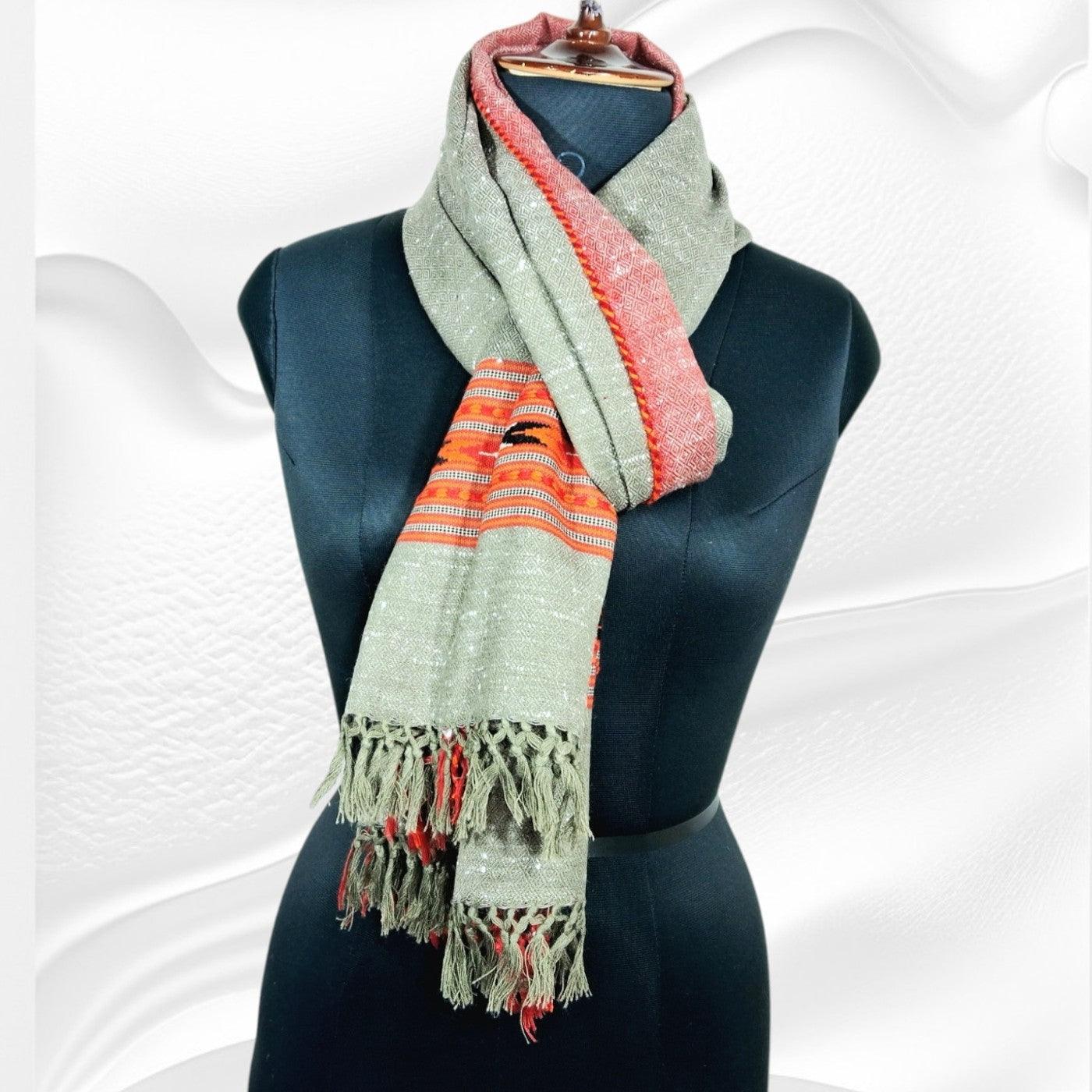 Yak Wool Stoles | Olive Green colour | Handwoven