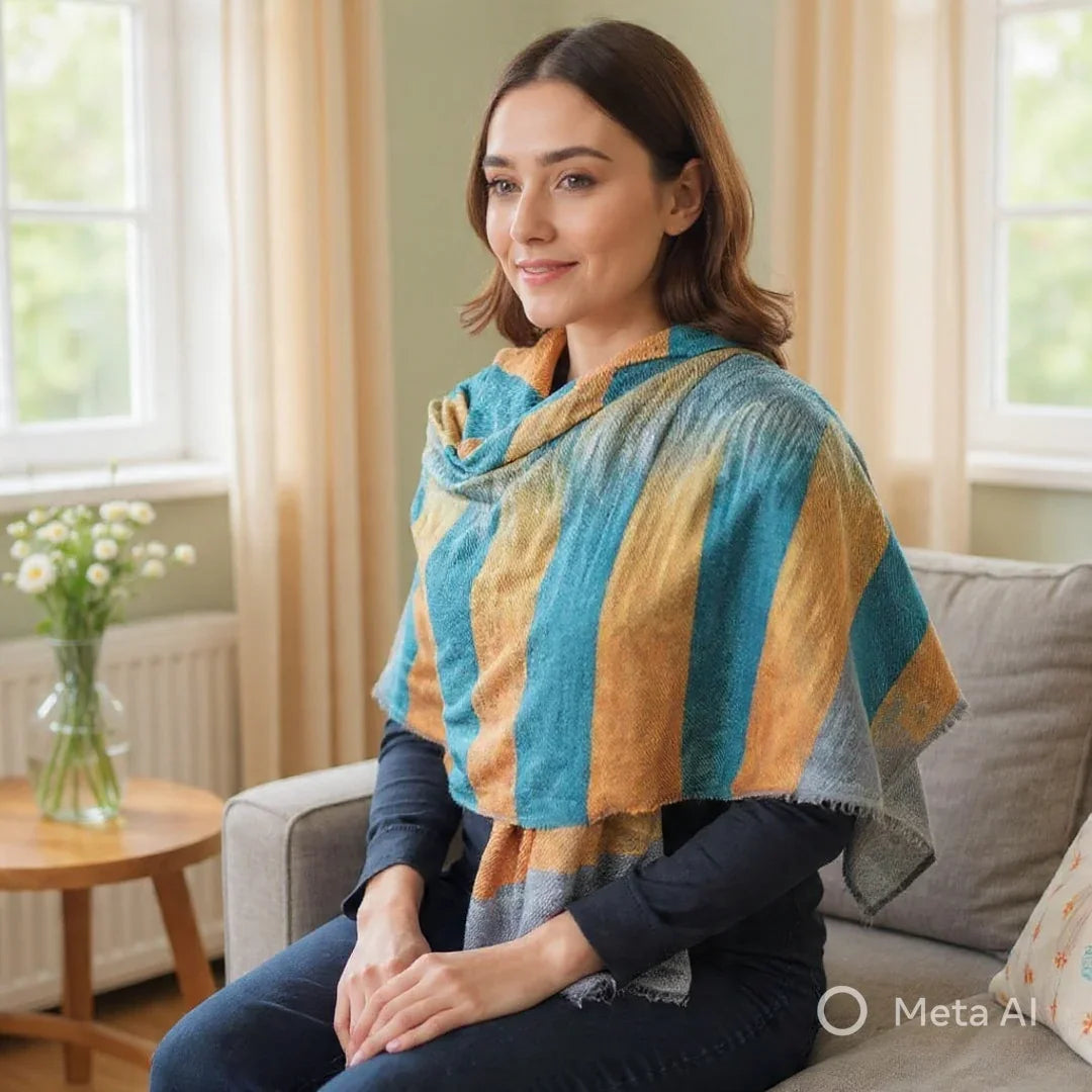 Semi Pashmina Stoles | Reversible Stole | Neck Scarf