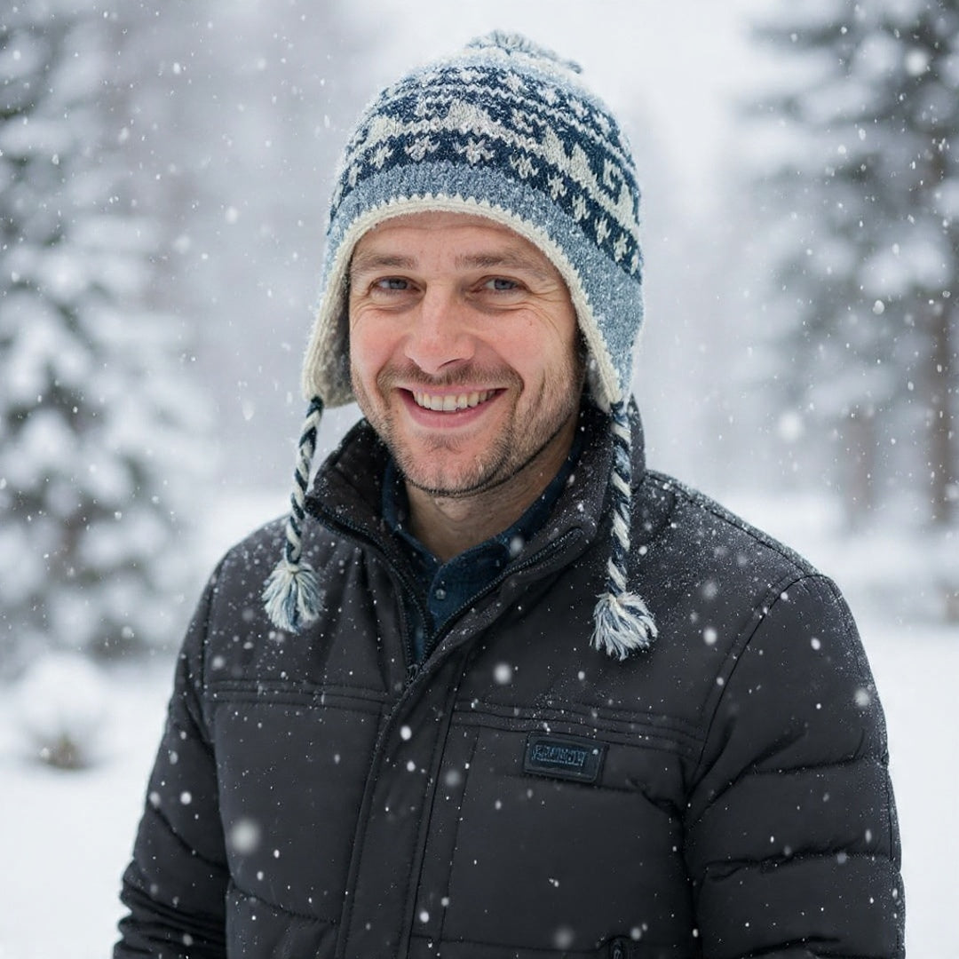 Yakwool Men Cap | Flaxseed inside | Handwoven