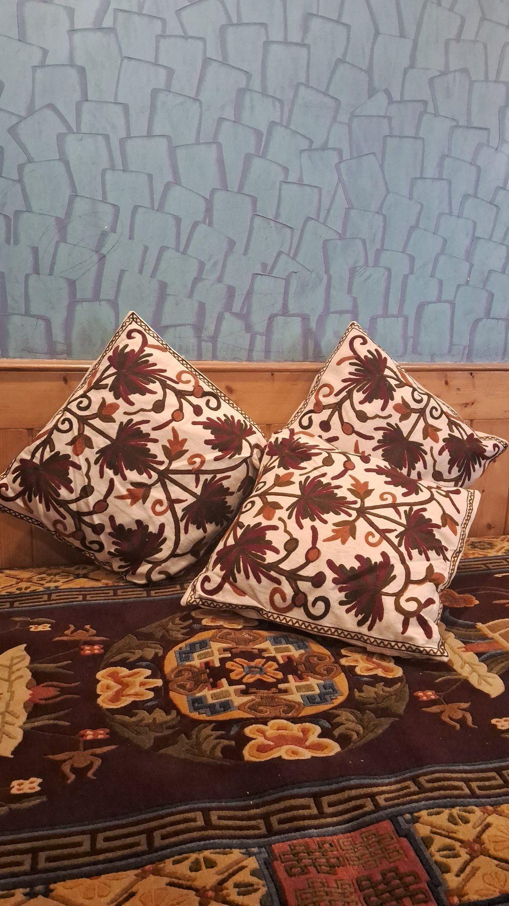 Crewel Cushion Cover | 6 Piece Set | Handmade - ZANSKAR ARTS