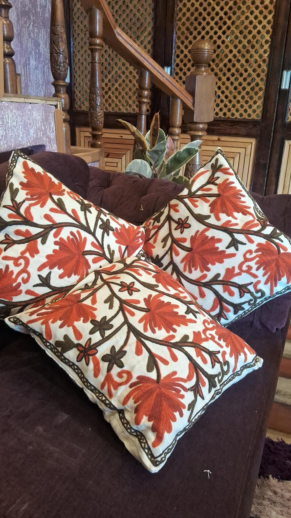Crewel Cushion Cover | 6 Piece Set  | Handmade