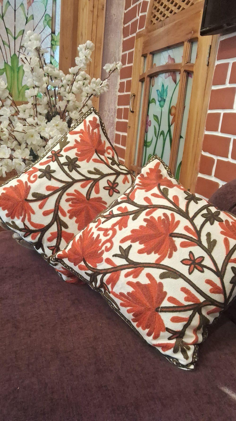 Crewel Cushion Cover | 6 Piece Set | Handmade - ZANSKAR ARTS