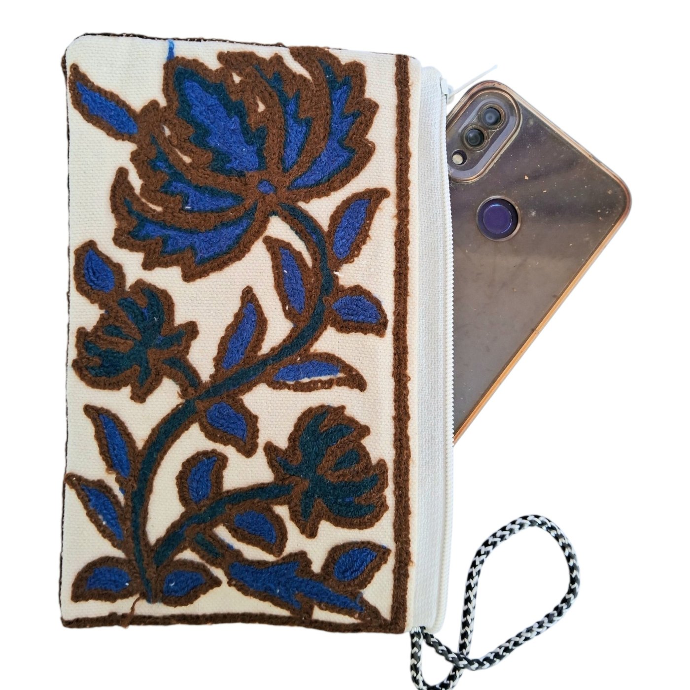 Hand Clutch | Crewel Clutch  | Cotton Silk Pouch