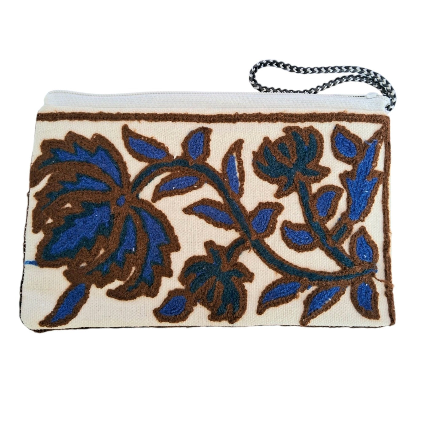 Hand Clutch | Crewel Clutch  | Cotton Silk Pouch