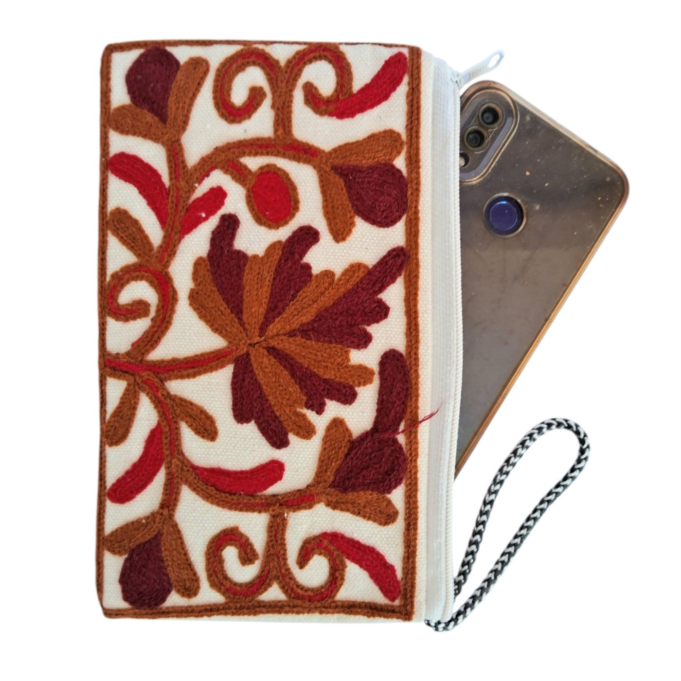 Hand Pouch | Crewel Clutch | Kashmiri Crewel Embrodery