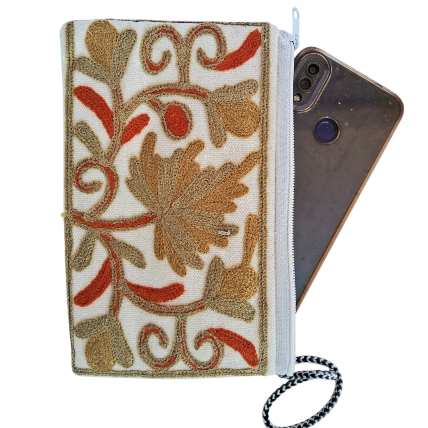 Hand Pouch | Crewel clutch |  Kashmiri Crewel Embroder