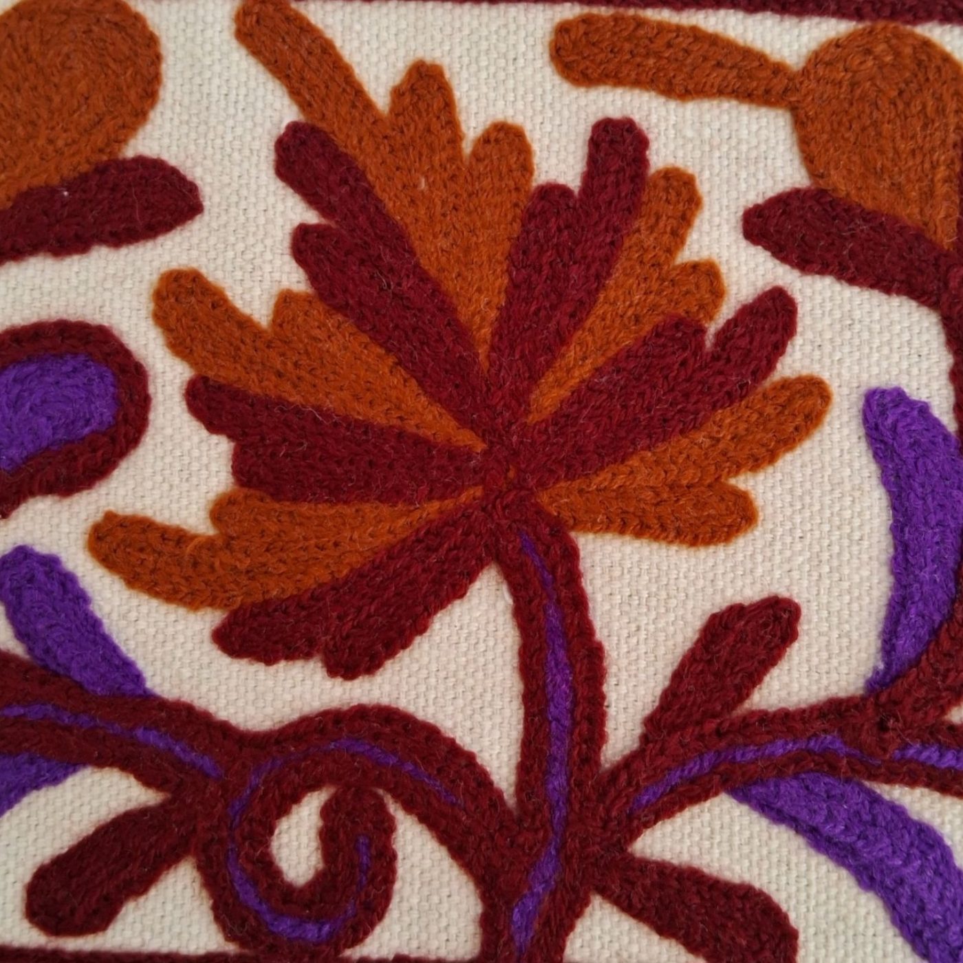 Hand Pouch | Crewel clutch |  Kashmiri Crewel Embrodery