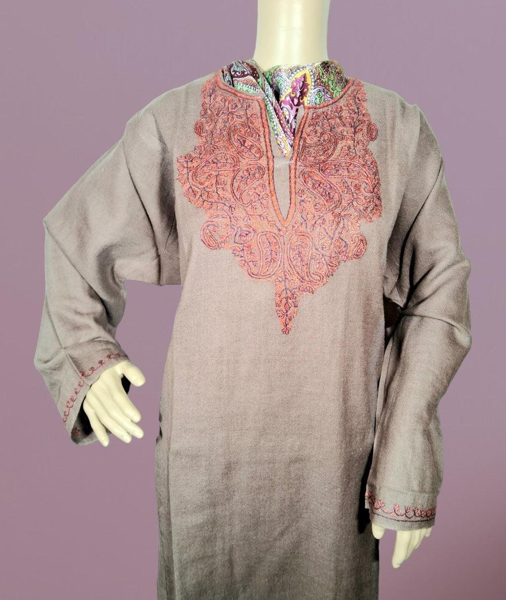 Women Cashmilon Kurties | Needle Work Kurties | Kashmiri Culture - ZANSKAR ARTS