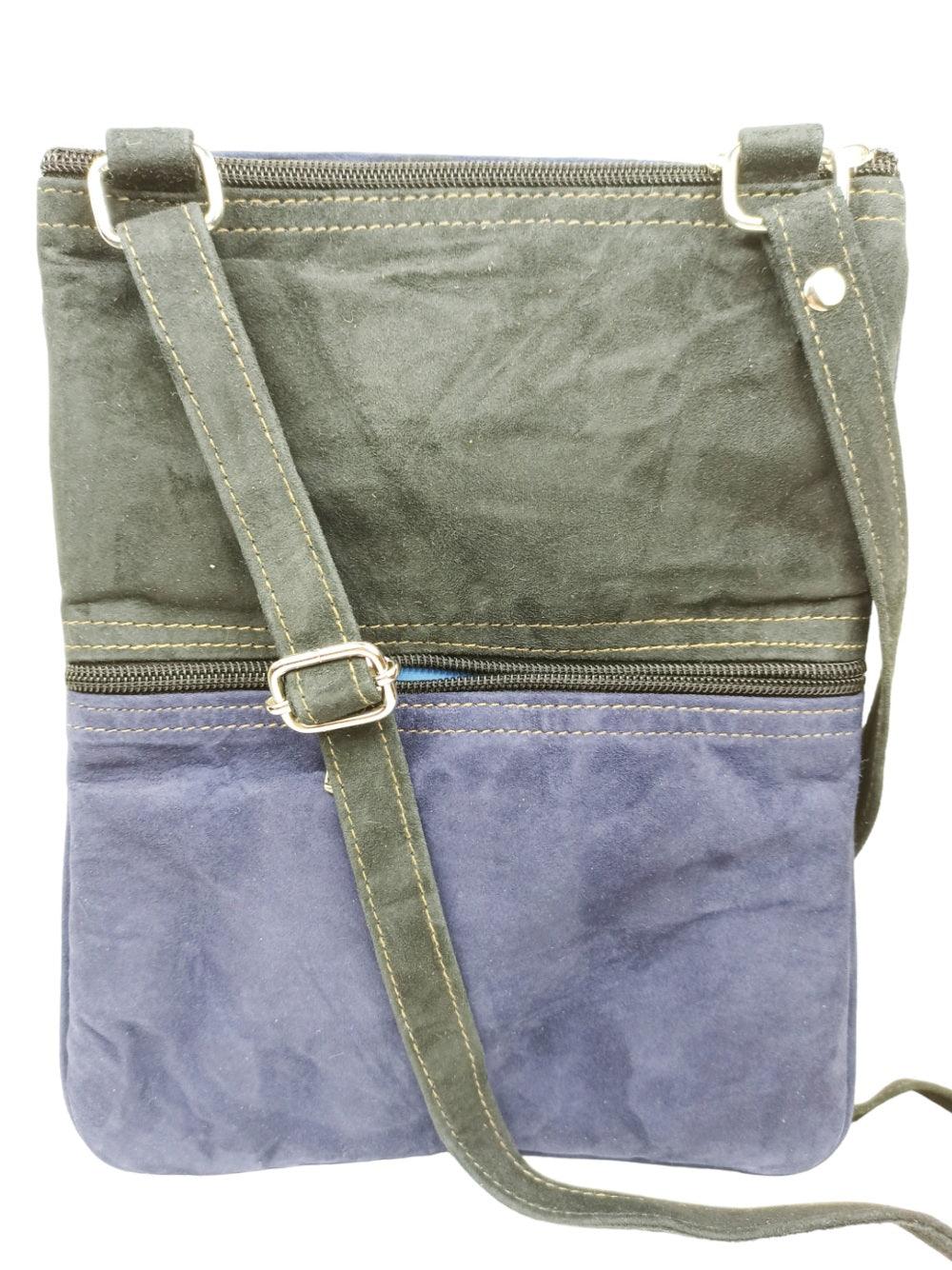 Suede Leather Sling Bag | Embroidery 5 Zipper | Sling Bag For Girls - ZANSKAR ARTS