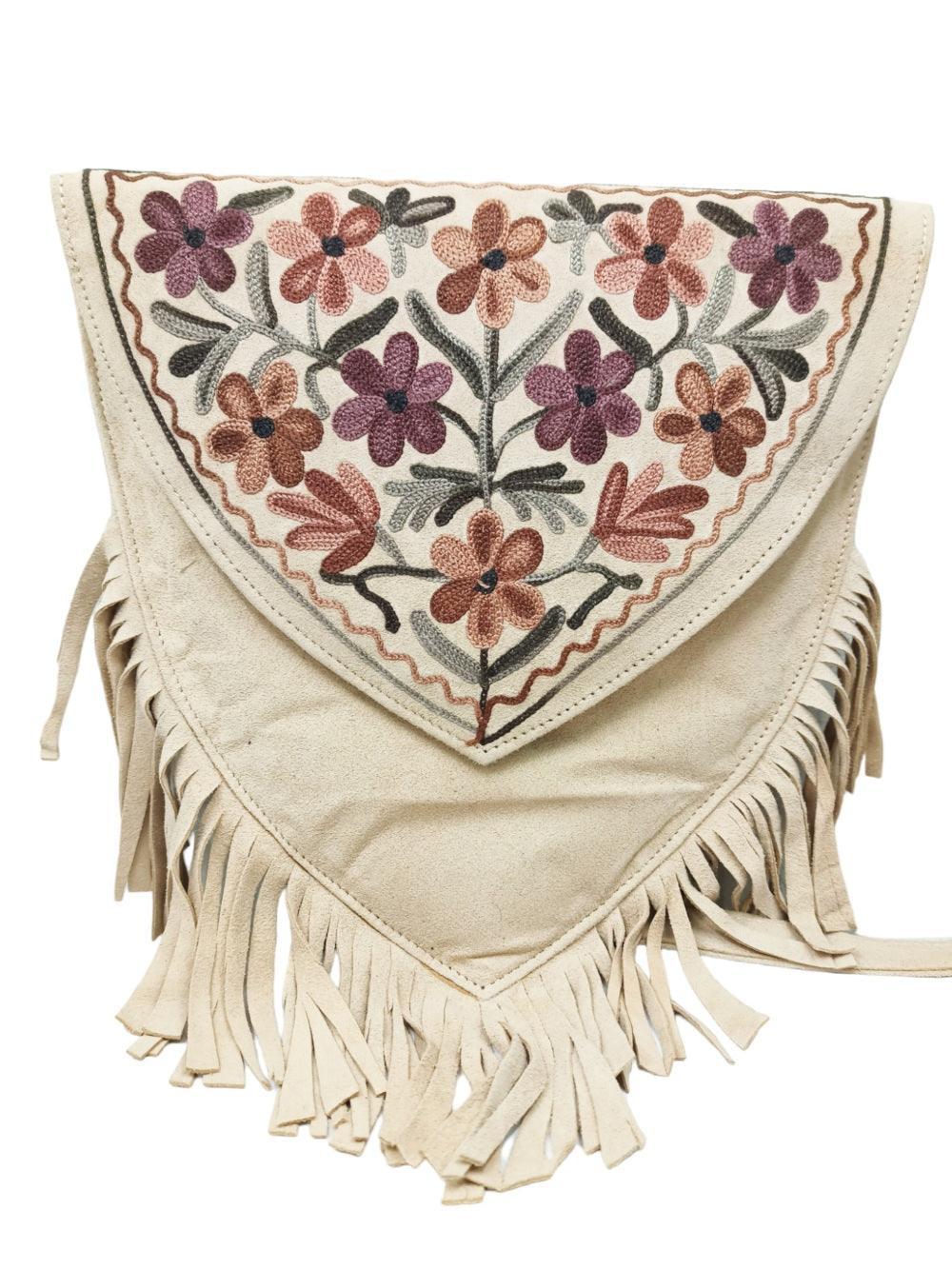 Suede Leather Heart Bag | Embroidery Heart Bag |  Sling Bag For Girls