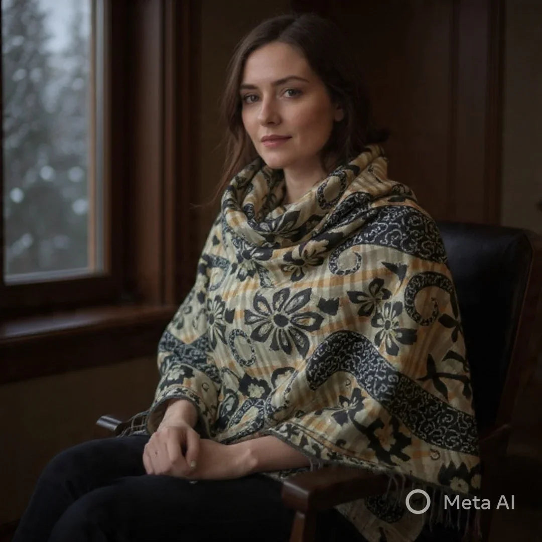 Jamawar wool Shawl | Handwoves | Multi-Colour