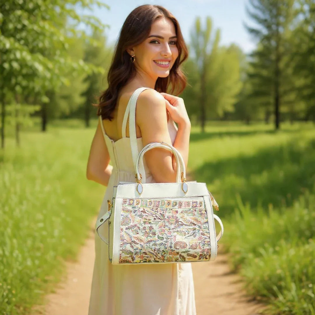 Kani Shoulder Bag | Handmade Kani Embroidered Bag | Hand Bag Kani