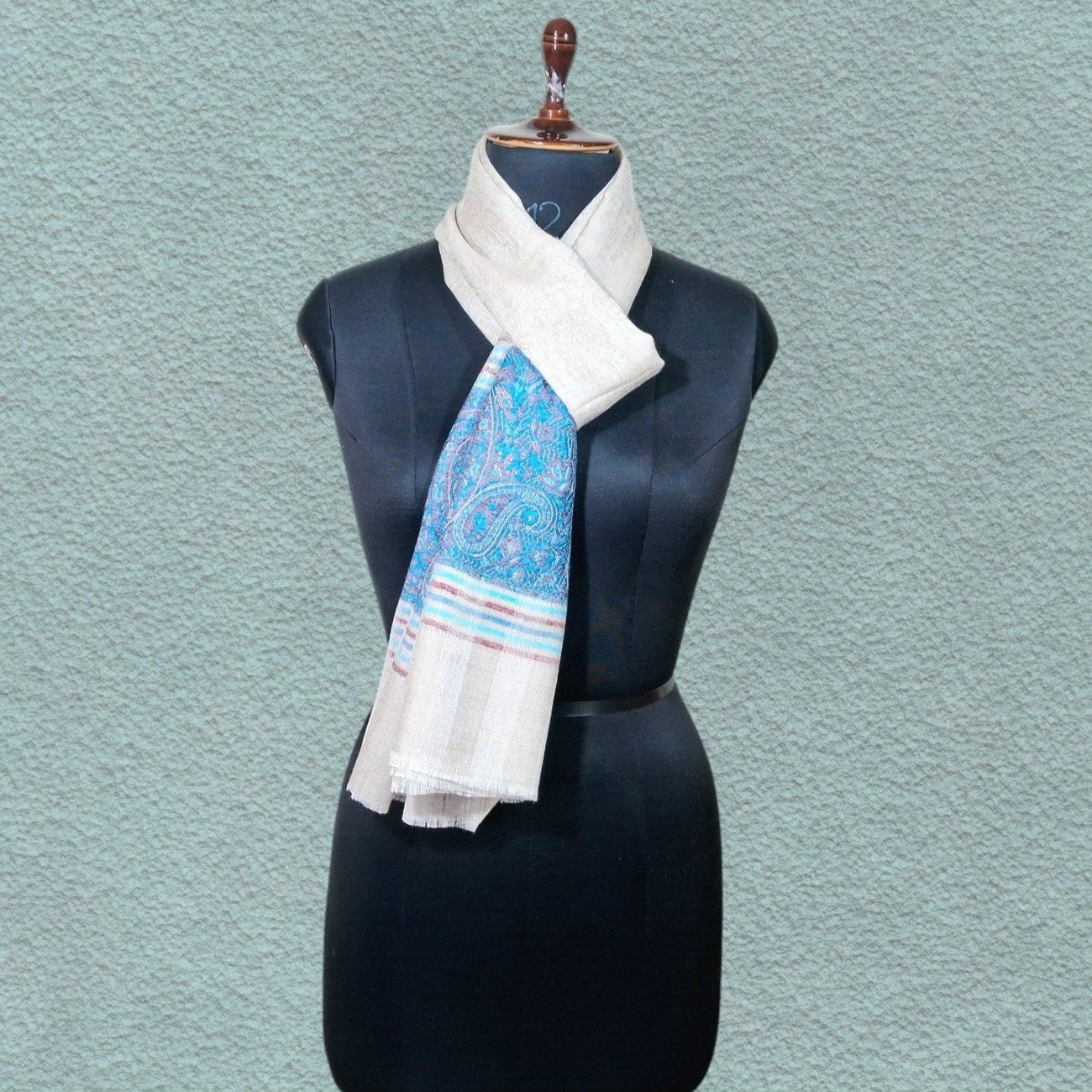 Pashmina Stole | Self Designed Stole | Kani Palla Stole - ZANSKAR ARTS