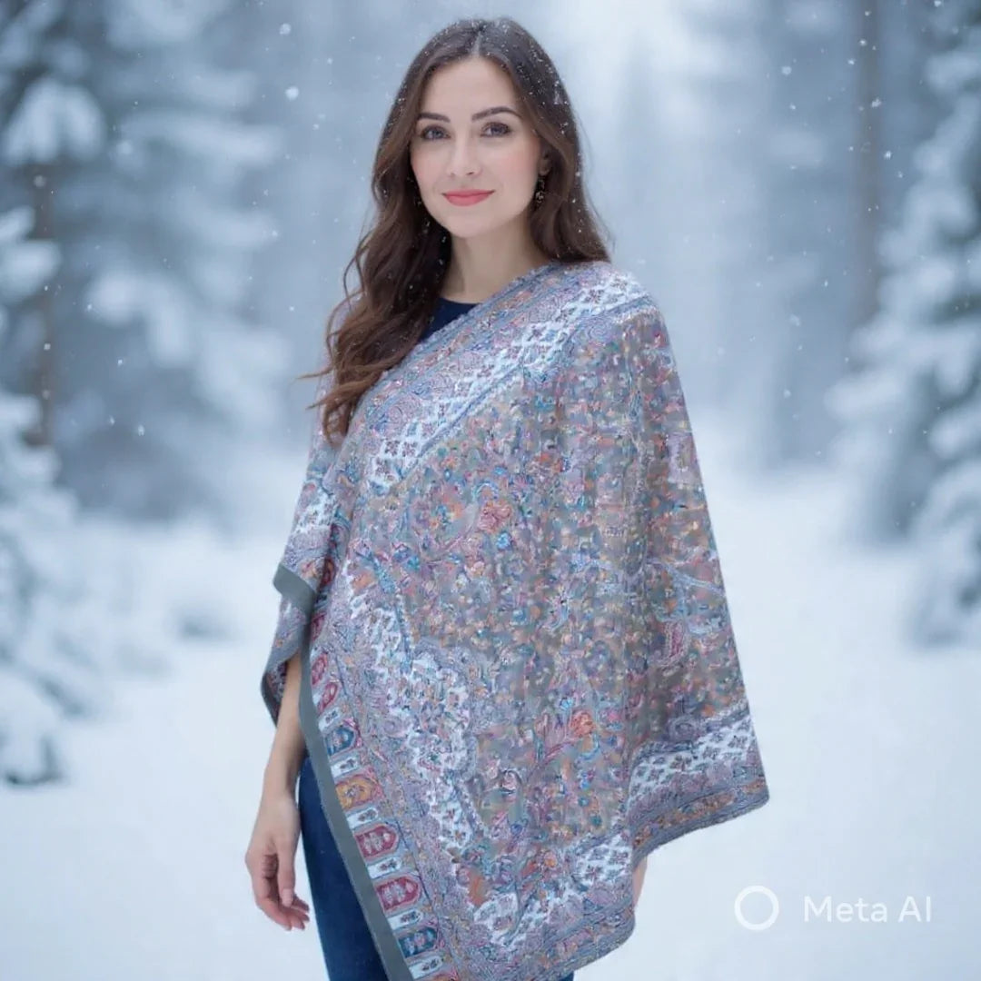 Kani Wool Shawl | Woolen Shawl | Multicolor