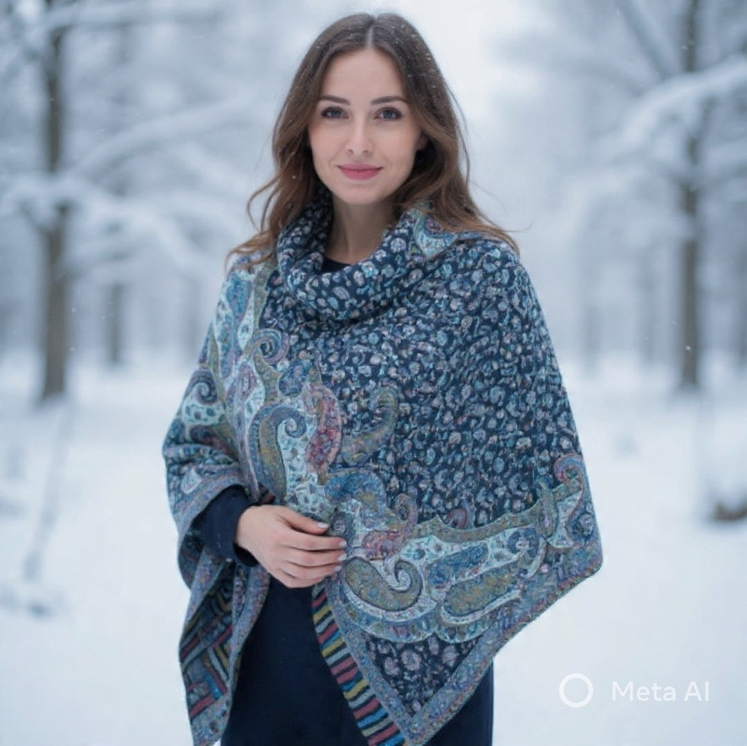 Kani Wool Shawl | Woolen Shawl | Multicolor
