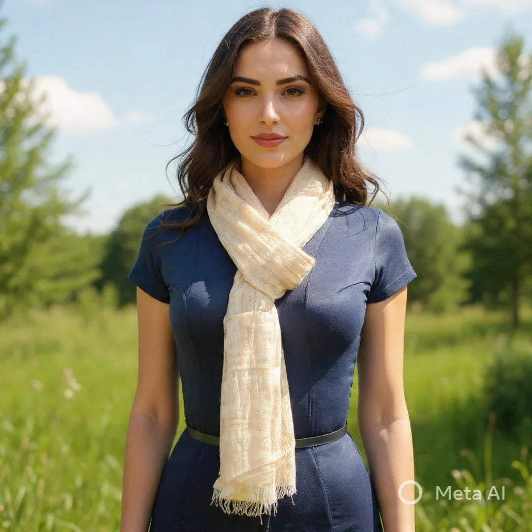 Pashmina Stole | Self Designed Stole | Light Camel Colour