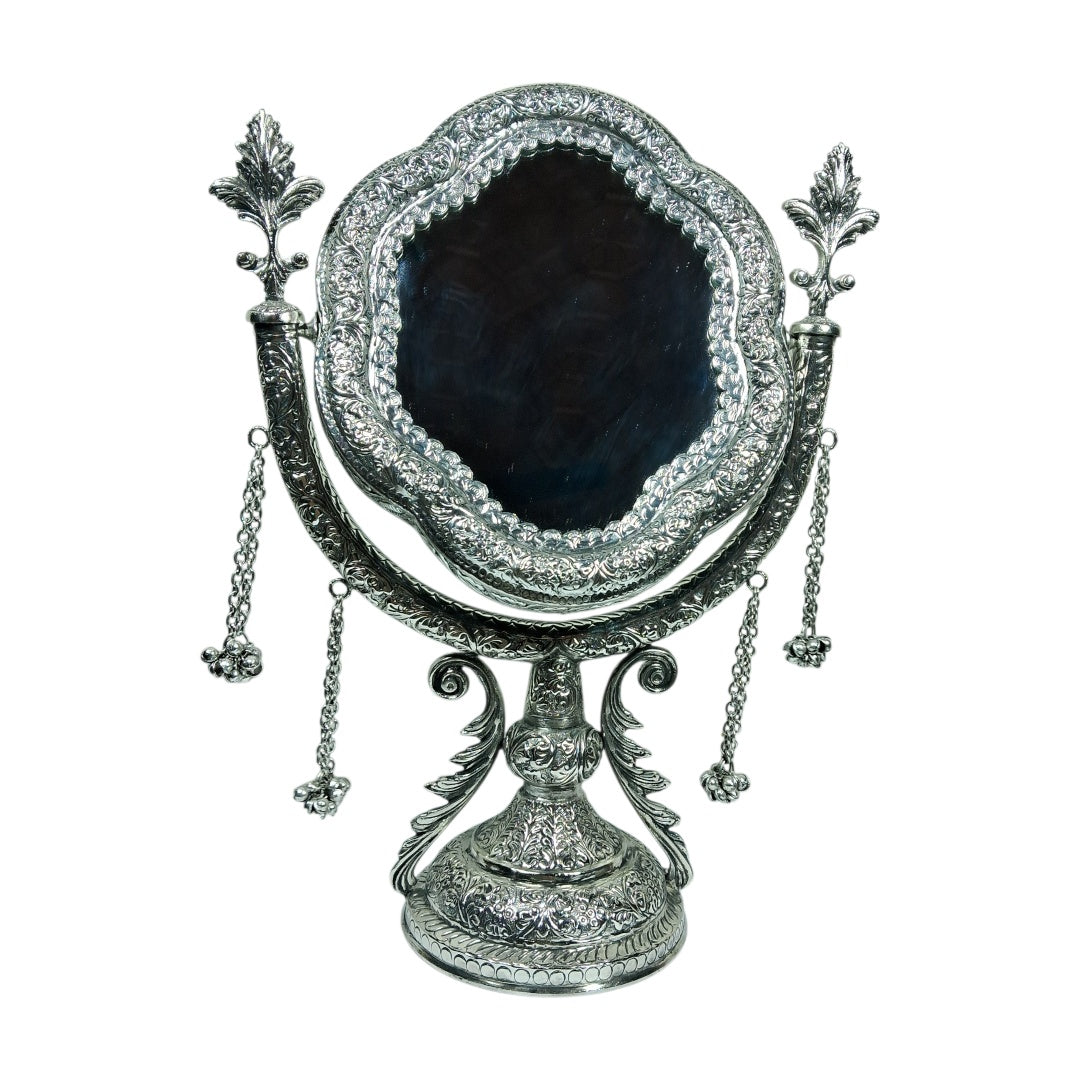 Dressing Table Mirror | White Metal Mirror | Vanity Mirror
