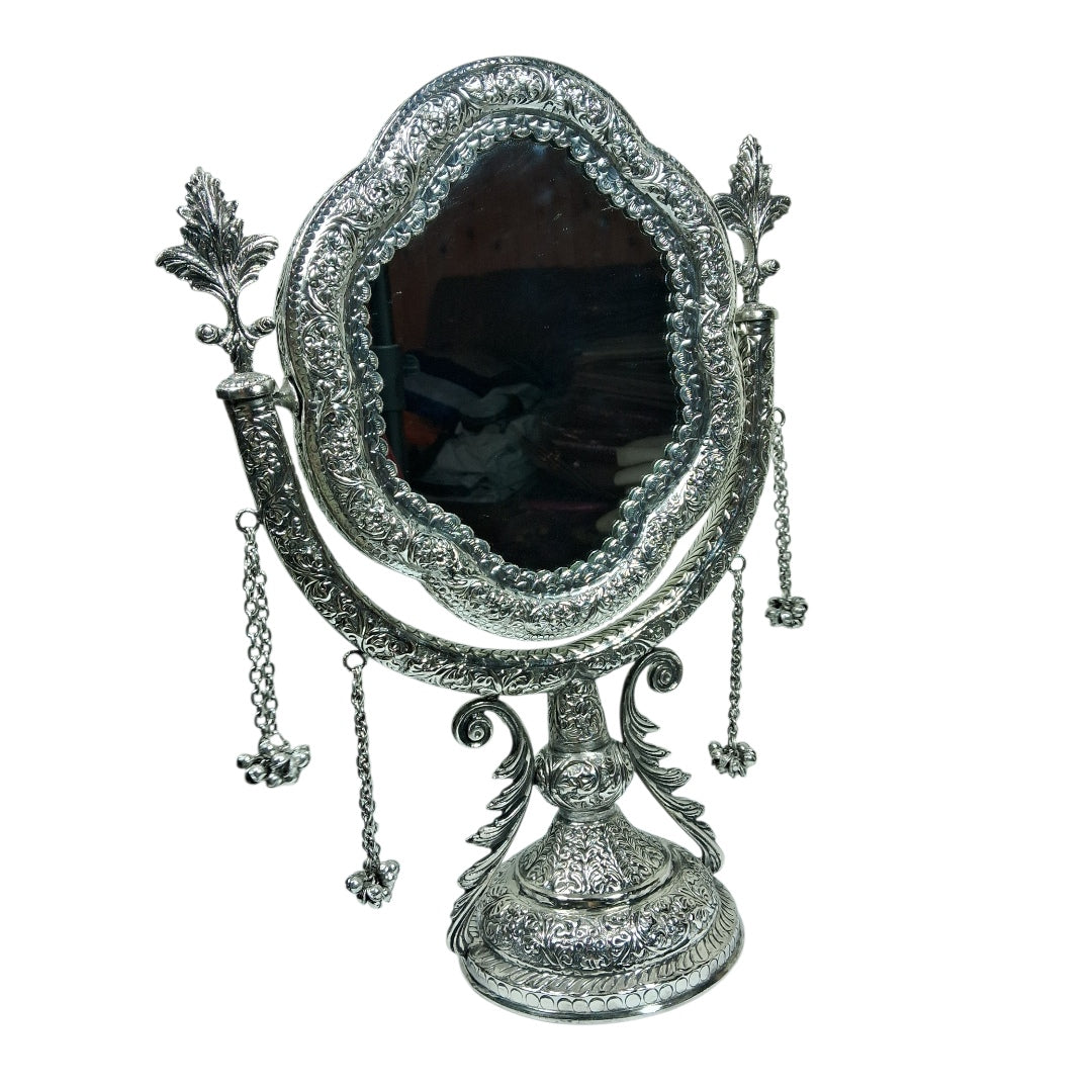 Dressing Table Mirror | White Metal Mirror | Vanity Mirror