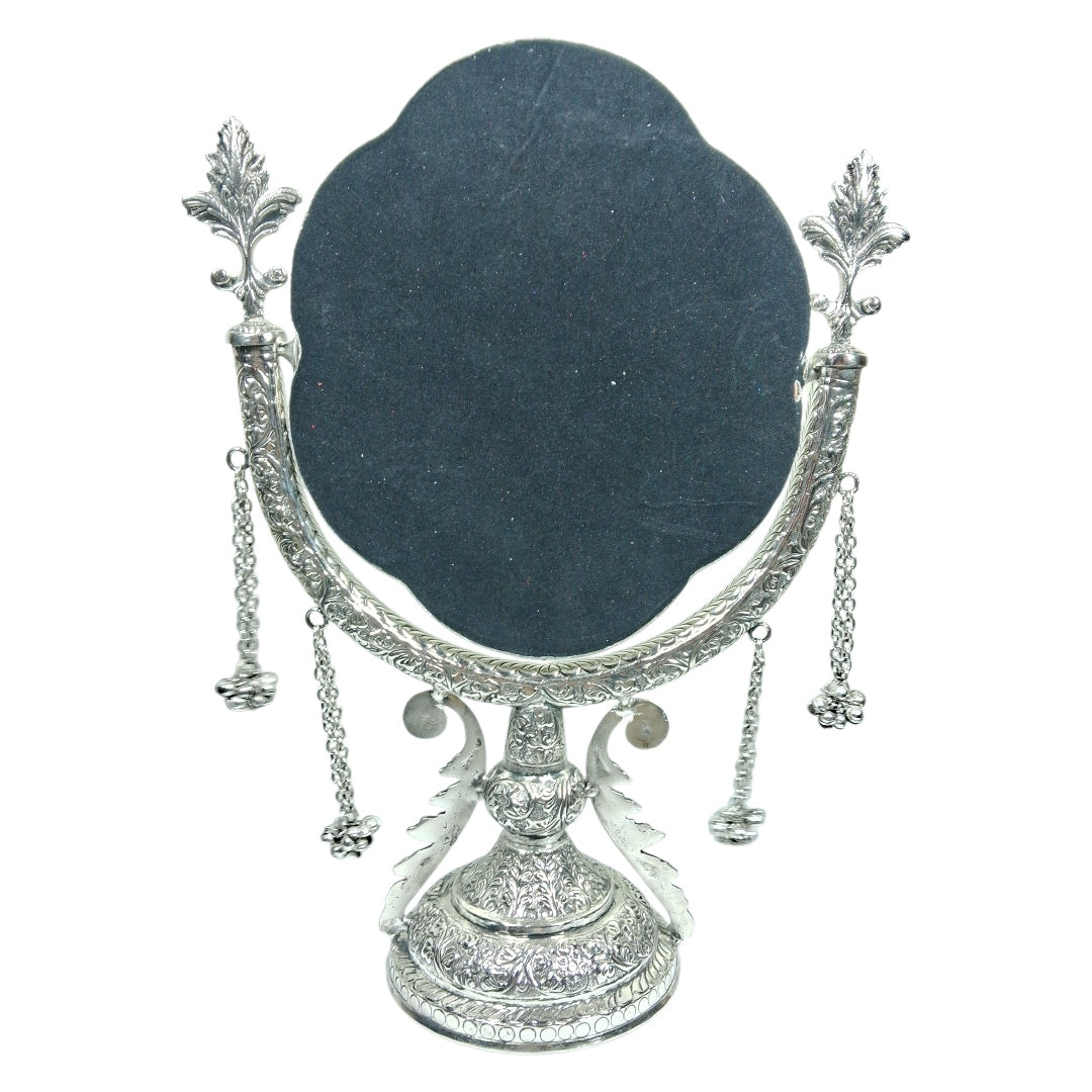 Dressing Table Mirror | White Metal Mirror | Vanity Mirror