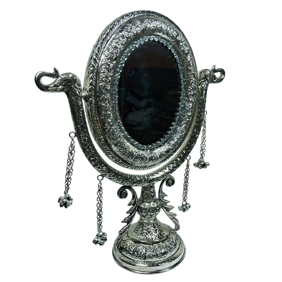 Dressing Table Mirror | White Metal Mirror | Makeup Mirror