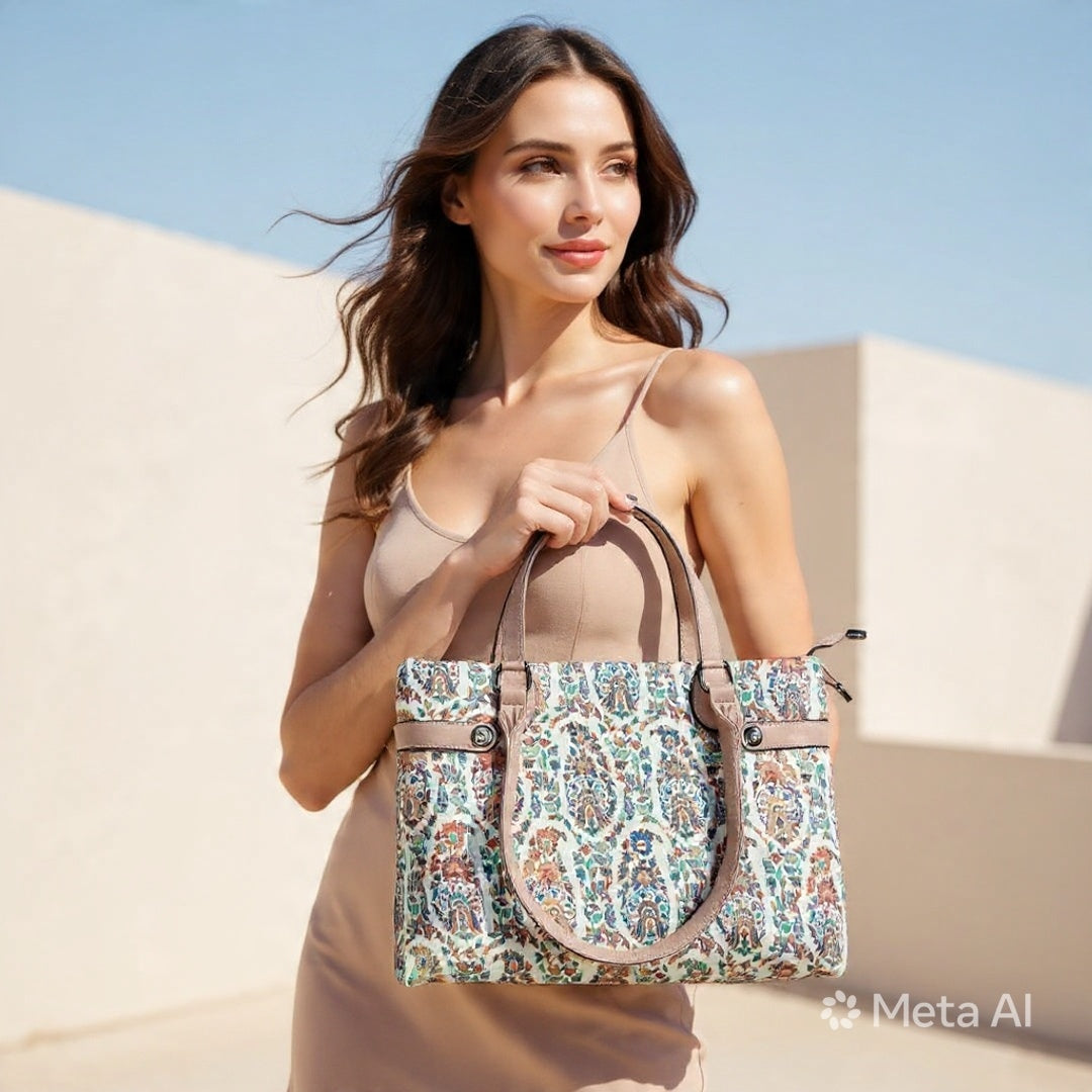 Kani Shoulder Bag | Handmade Kani Embroidered Bag | Hand Bag Kani