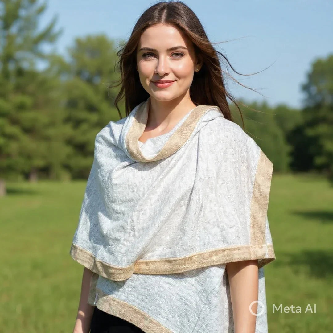 Pashmina Stole | Border Stole | Ladies Reversible Stole