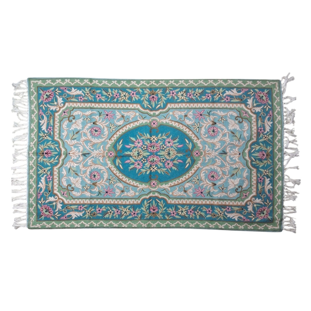 Hand Aari  Embroidered Chain Stitch | Rugs & Wall Hanging | 3ft/5ft