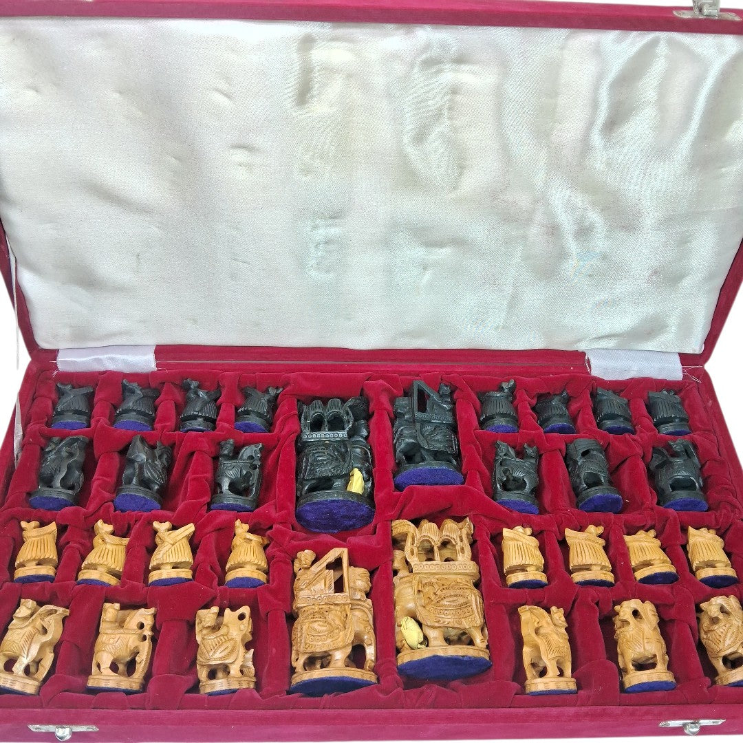 Ambabari Wooden Chess Set | luxury wood Chess Pieces | 3"King Boxwood