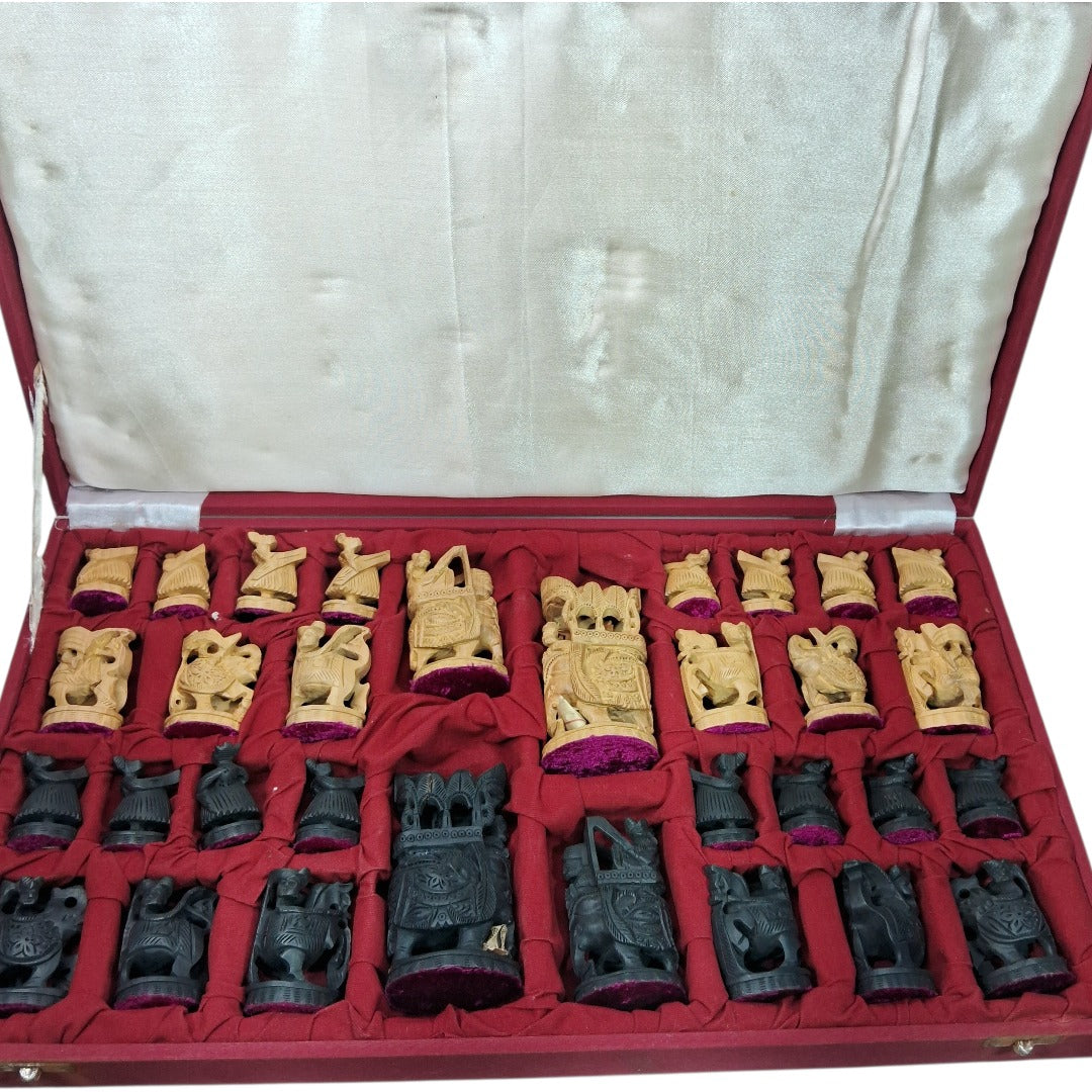 Ambabari Wooden Chess Set | luxury wood Chess Pieces | 4"King Boxwood