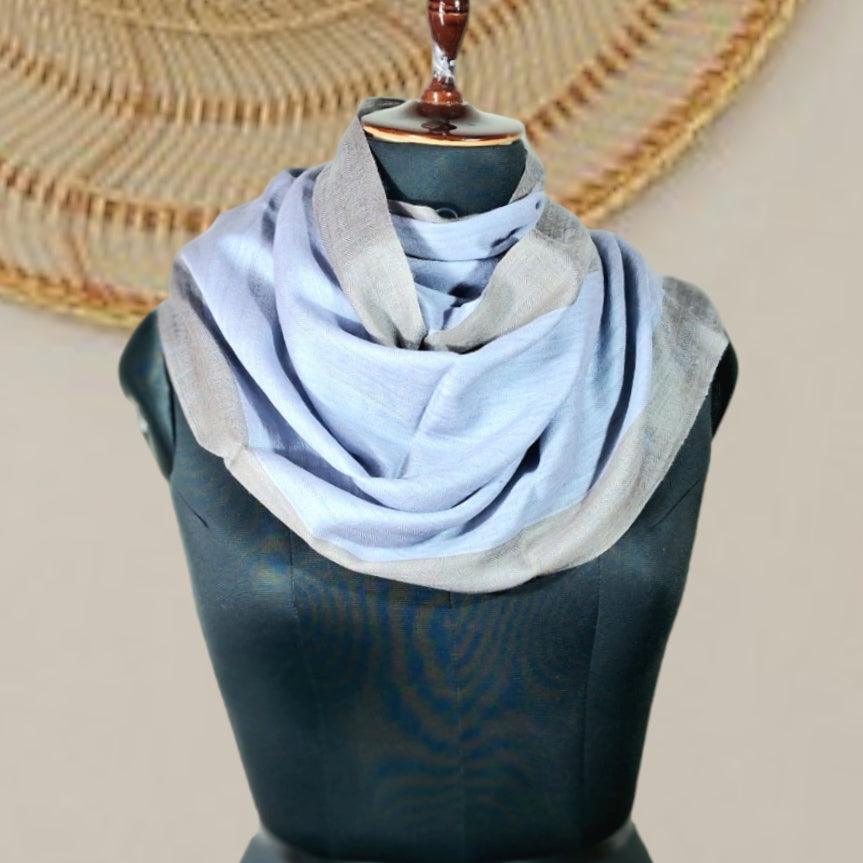 Women Pashmina Muffler | Wave Design | Self Border