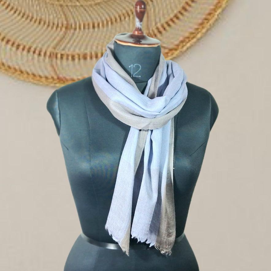 Women Pashmina Muffler | Wave Design | Self Border