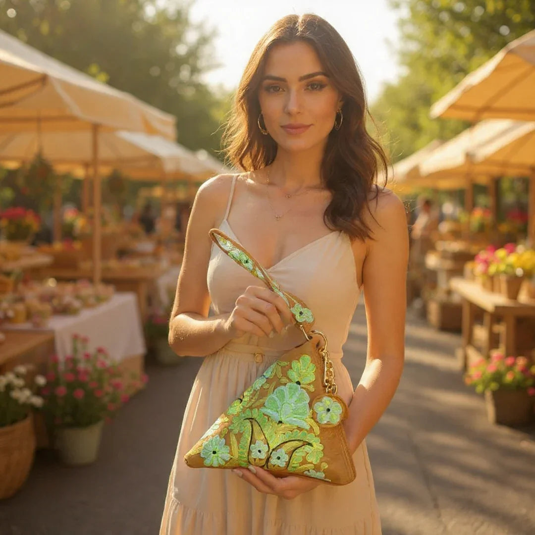 Women Traditional Samosa Potli | Samosa Hand Bag | Embroidery Purse Bags