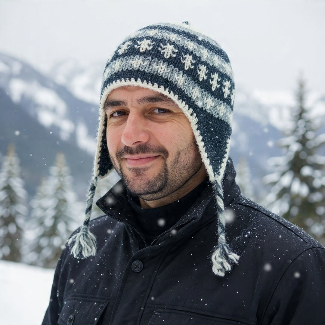 Yakwool Men Cap | Flaxseed inside | Handwoven