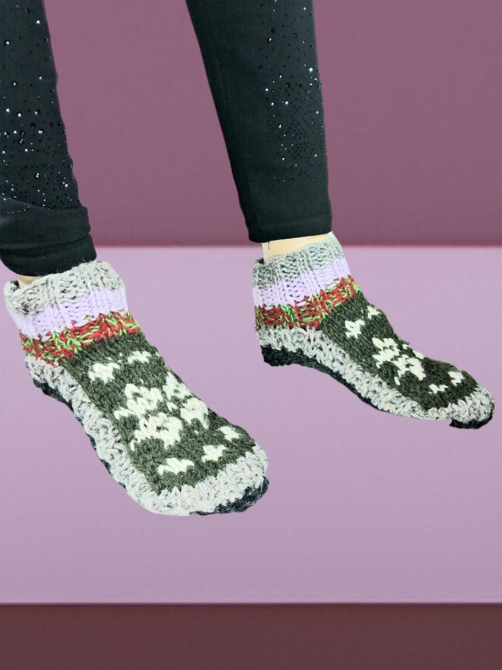 Hand Knitted Socks | Yak Wool Socks | Fleece Socks - ZANSKAR ARTS